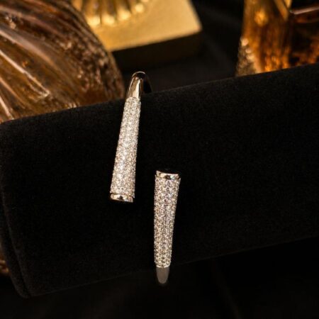 Brazalete esclava rodio con circonitas