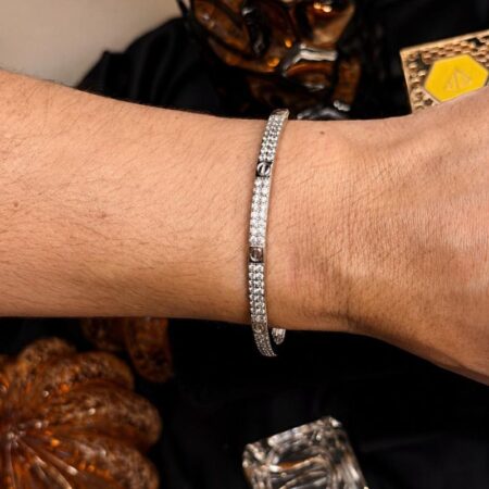 Brazalete con circonitas blancas