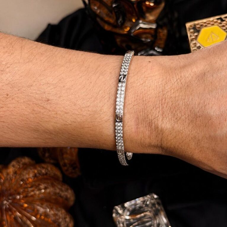 Brazalete con circonitas blancas