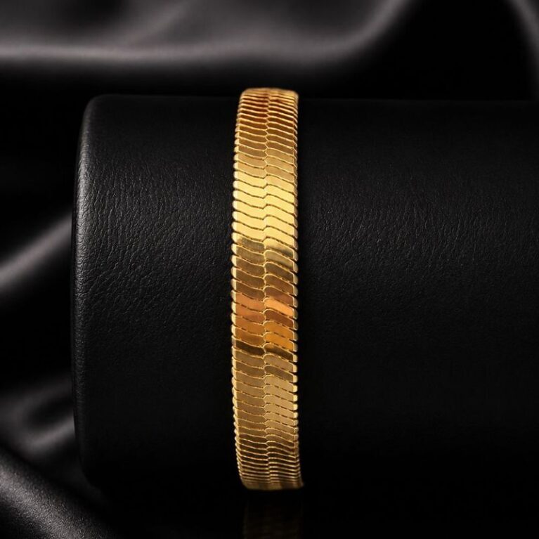 Pulsera ancha cola de rata