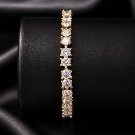 Riviera oro con circones  blancos