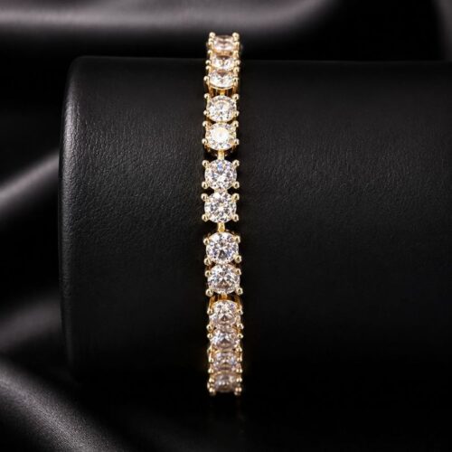 Riviera oro con circones  blancos