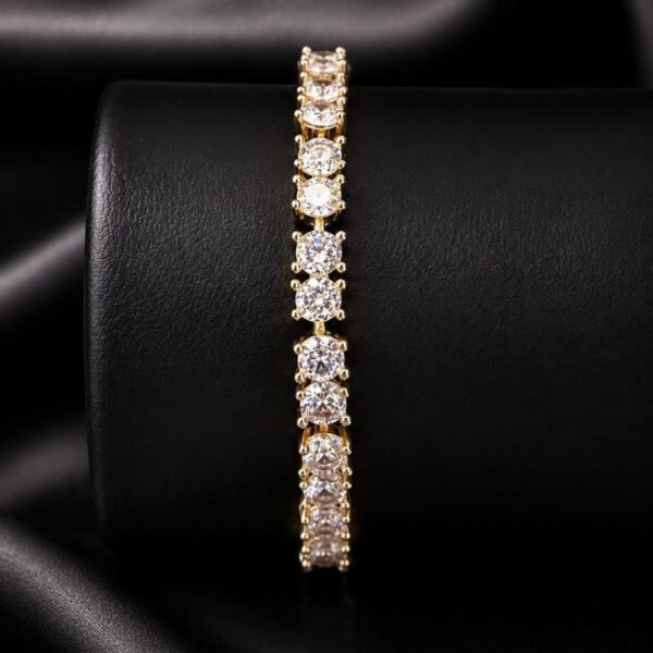 Riviera oro con circones  blancos