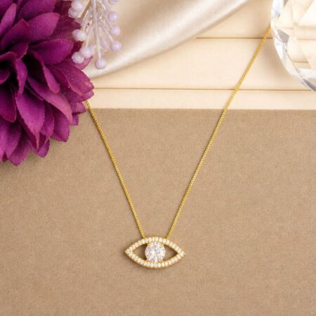 Cadena con dije ojo protector con circonitas cod co142 160.000